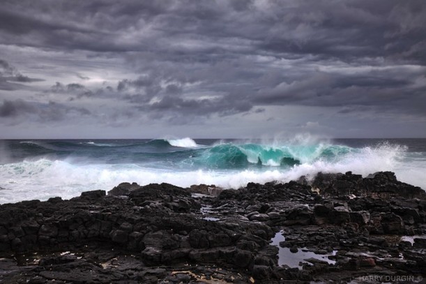 Storm swell from Hurricane Ana at South Point on the Big Island of Hawai‘i on Friday, October 17, 2014.  (Photo: Courtesy of Harry Durgin Photography)