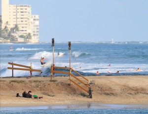 The view from the far side of Magic Island towards Ala Moana Bowls