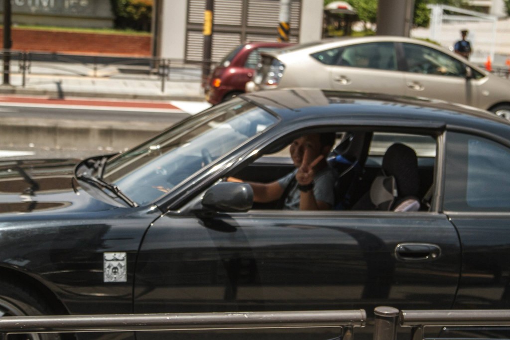 Caught this picture of a guy in his sports car posing for my camera in Yokosuka Naval Base, Japan. Photo: Devin Takahashi/ Kapi'o.