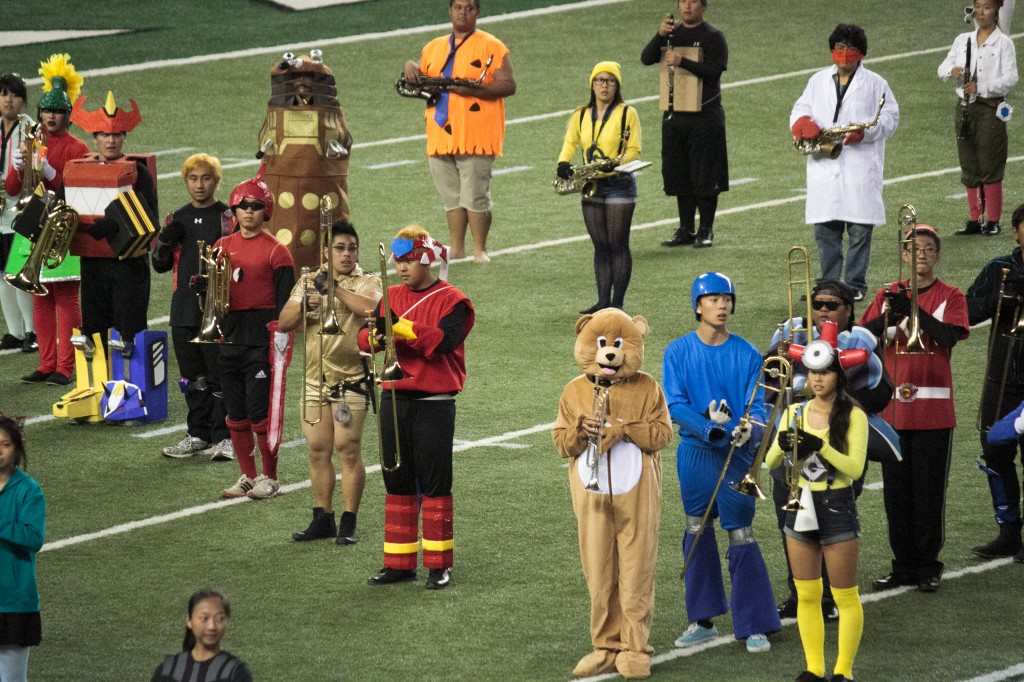 UH warriors had their homecoming against Colorado State and the band got in the spirit of Halloween and dressed up. Photo: Devin Takahashi/Kapi'o.