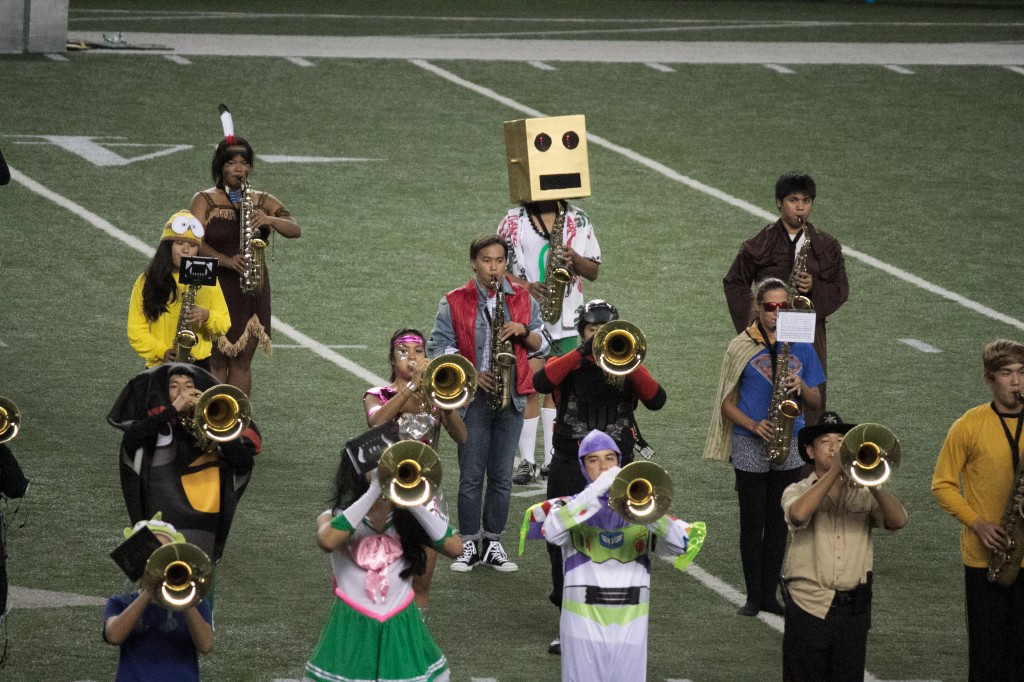UH warriors had their homecoming against Colorado State and the band got in the spirit of Halloween and dressed up. Photo: Devin Takahashi/Kapi'o.