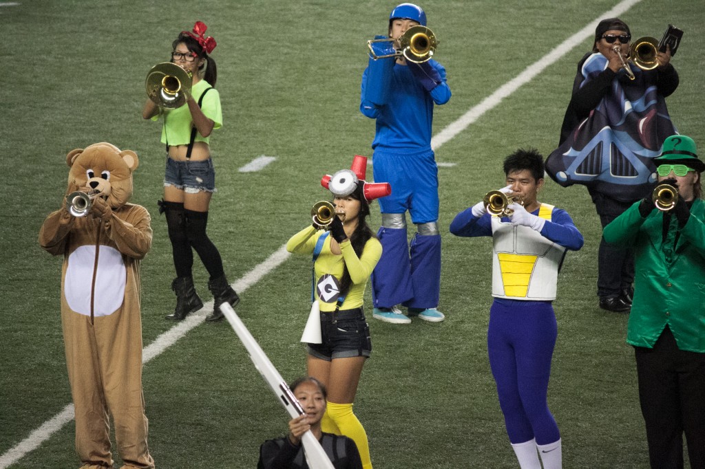 UH warriors had their homecoming against Colorado State and the band got in the spirit of Halloween and dressed up. Photo: Devin Takahashi/Kapi'o.