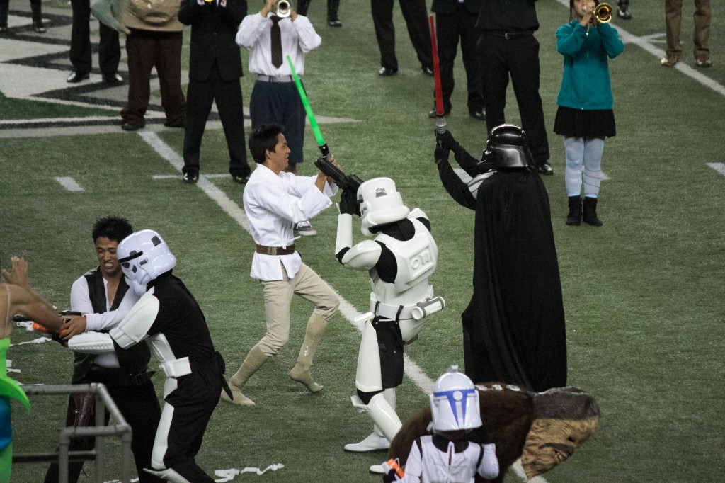 UH warriors had their homecoming against Colorado State and the band got in the spirit of Halloween and dressed up. Photo: Devin Takahashi/Kapi'o.