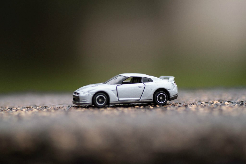 Took an up-close shot of my Tomica car. This model is made after the real life Nissan GT-R. Photo: Devin Takahashi/Kapiʻo.