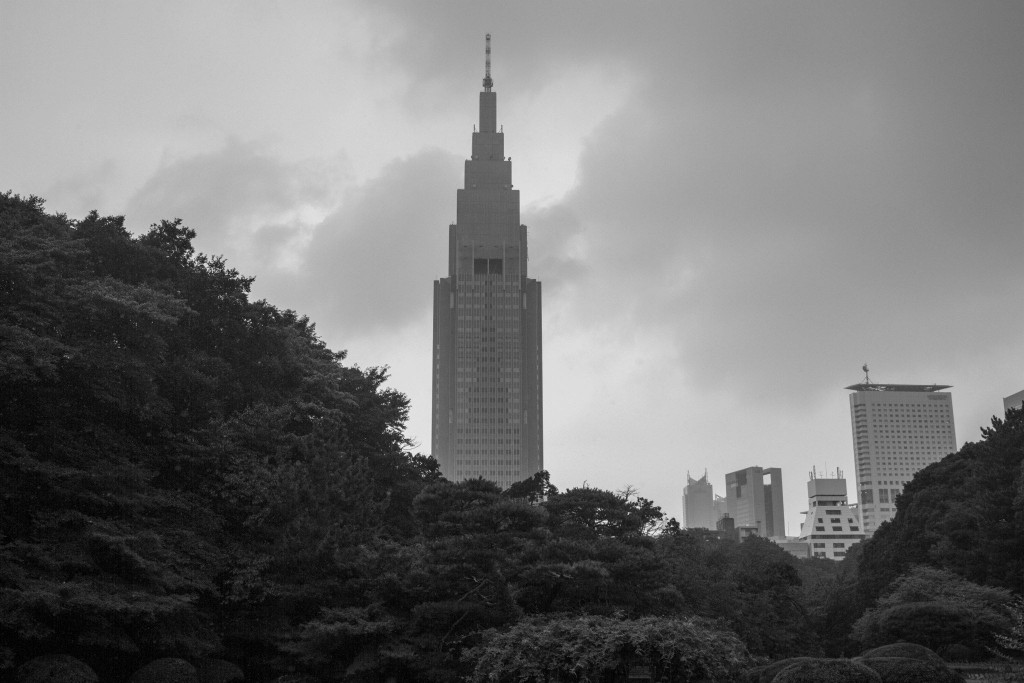 A view of the NTT Docomo Building in Shinjuku, Tokyo. Photo: Devin Takahashi/Kapiʻo.