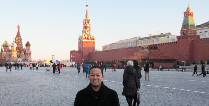 Sasaki in Red Square, Moscow