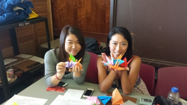 Origami cranes became a symbol of international peace. Photo: Kevin Deneen